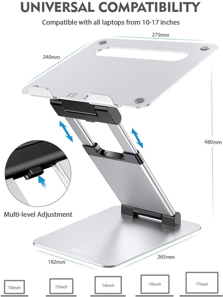 Adjustable Laptop Stand – Height Adjustable, with Heat Dissipation and Storage