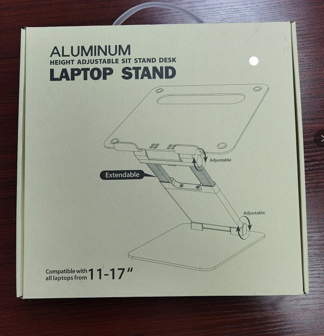 Adjustable Laptop Stand – Height Adjustable, with Heat Dissipation and Storage